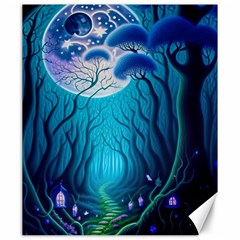 Blue Forrest Jungle,tree Trees Nature Landscape Canvas 20  X 24  by Uceng