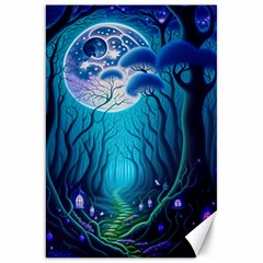 Blue Forrest Jungle,tree Trees Nature Landscape Canvas 20  X 30  by Uceng