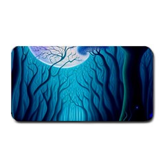 Blue Forrest Jungle,tree Trees Nature Landscape Medium Bar Mat by Uceng