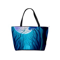 Blue Forrest Jungle,tree Trees Nature Landscape Classic Shoulder Handbag by Uceng