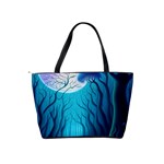 Blue Forrest Jungle,tree Trees Nature Landscape Classic Shoulder Handbag Back