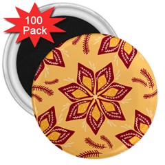 Flower Mandala Template Sketch Drawing Art 3  Magnets (100 Pack) by Uceng