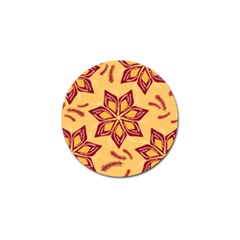 Flower Mandala Template Sketch Drawing Art Golf Ball Marker (4 Pack) by Uceng