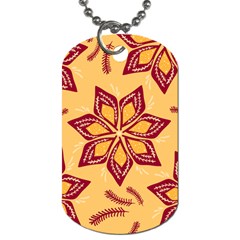 Flower Mandala Template Sketch Drawing Art Dog Tag (two Sides) by Uceng