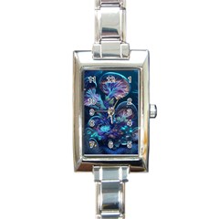 Fantasy People Mysticism Composing Fairytale Art 3 Rectangle Italian Charm Watch by Uceng