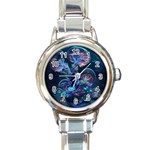 Fantasy People Mysticism Composing Fairytale Art 3 Round Italian Charm Watch Front