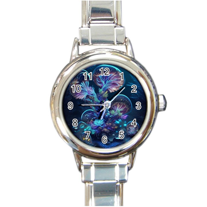 Fantasy People Mysticism Composing Fairytale Art 3 Round Italian Charm Watch