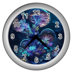 Fantasy People Mysticism Composing Fairytale Art 3 Wall Clock (silver) by Uceng