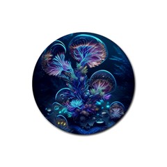 Fantasy People Mysticism Composing Fairytale Art 3 Rubber Coaster (round) by Uceng