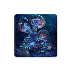 Fantasy People Mysticism Composing Fairytale Art 3 Square Magnet by Uceng