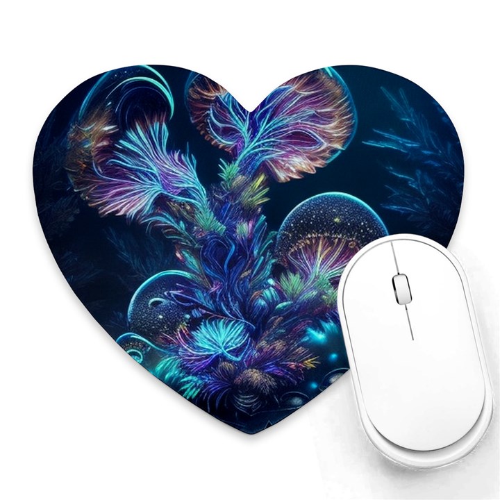 Fantasy People Mysticism Composing Fairytale Art 3 Heart Mousepad