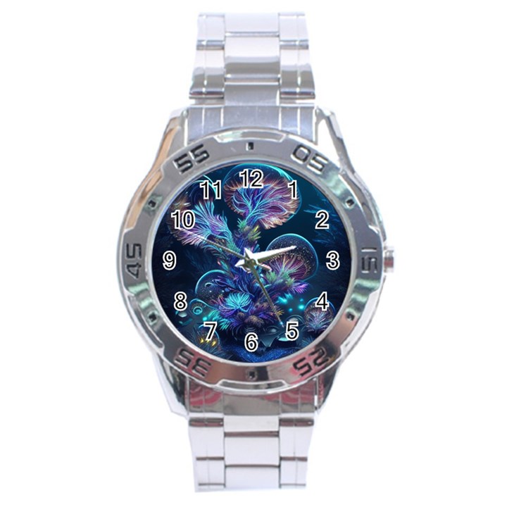 Fantasy People Mysticism Composing Fairytale Art 3 Stainless Steel Analogue Watch