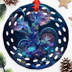 Fantasy People Mysticism Composing Fairytale Art 3 Ornament (round Filigree)