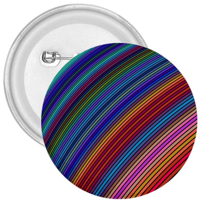 Multicolored Stripe Curve Striped Background 3  Buttons