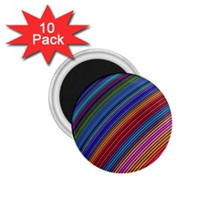 Multicolored Stripe Curve Striped Background 1 75  Magnets (10 Pack)  by Uceng