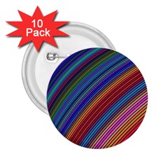 Multicolored Stripe Curve Striped Background 2 25  Buttons (10 Pack)  by Uceng