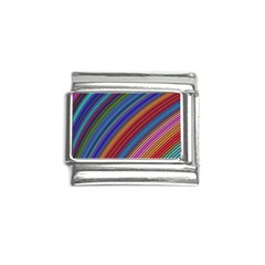 Multicolored Stripe Curve Striped Background Italian Charm (9mm) by Uceng