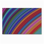 Multicolored Stripe Curve Striped Background Postcard 4 x 6  (Pkg of 10) Front