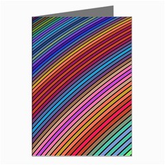 Multicolored Stripe Curve Striped Background Greeting Cards (pkg Of 8)