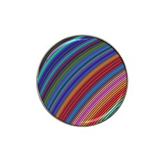 Multicolored Stripe Curve Striped Background Hat Clip Ball Marker by Uceng