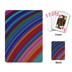 Multicolored Stripe Curve Striped Background Playing Cards Single Design (rectangle)