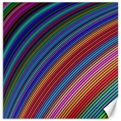 Multicolored Stripe Curve Striped Background Canvas 20  X 20  by Uceng