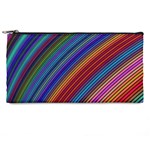 Multicolored Stripe Curve Striped Background Pencil Case Front