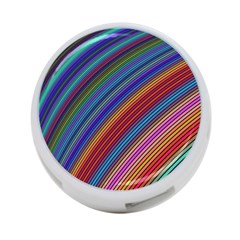 Multicolored Stripe Curve Striped Background 4-port Usb Hub (two Sides) by Uceng