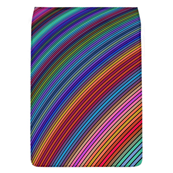 Multicolored Stripe Curve Striped Background Removable Flap Cover (L)