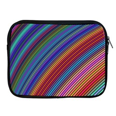 Multicolored Stripe Curve Striped Background Apple Ipad 2/3/4 Zipper Cases by Uceng