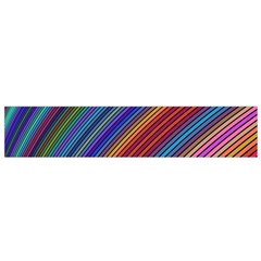 Multicolored Stripe Curve Striped Background Small Premium Plush Fleece Scarf