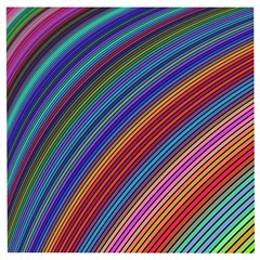 Multicolored Stripe Curve Striped Background Wooden Puzzle Square by Uceng