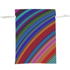 Multicolored Stripe Curve Striped Background Lightweight Drawstring Pouch (xl) by Uceng