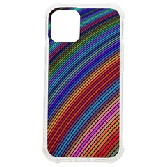 Multicolored Stripe Curve Striped Background Iphone 12 Mini Tpu Uv Print Case	 by Uceng