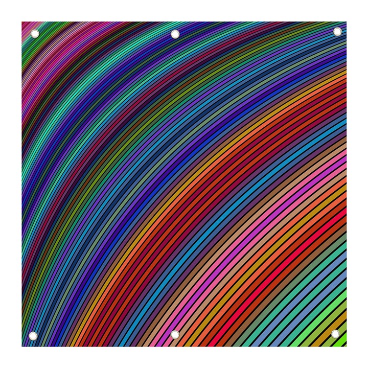 Multicolored Stripe Curve Striped Background Banner and Sign 3  x 3 