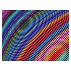 Multicolored Stripe Curve Striped Background Two Sides Premium Plush Fleece Blanket (extra Small) by Uceng