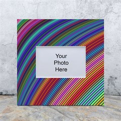 Multicolored Stripe Curve Striped Background White Box Photo Frame 4  X 6 