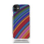 Multicolored Stripe Curve Striped Background iPhone 11 TPU UV Print Case Front