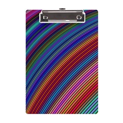 Multicolored Stripe Curve Striped Background A5 Acrylic Clipboard