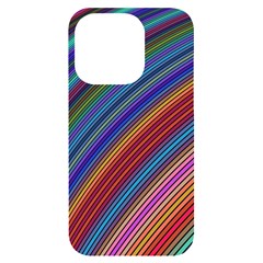 Multicolored Stripe Curve Striped Background Iphone 14 Pro Black Uv Print Case by Uceng