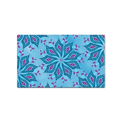 Flower Template Mandala Nature Blue Sketch Drawing Sticker Rectangular (100 Pack) by Uceng