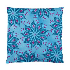 Flower Template Mandala Nature Blue Sketch Drawing Standard Cushion Case (one Side) by Uceng