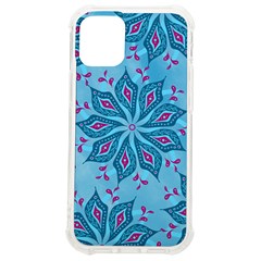 Flower Template Mandala Nature Blue Sketch Drawing Iphone 12 Mini Tpu Uv Print Case	