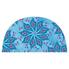 Flower Template Mandala Nature Blue Sketch Drawing Anti Scalding Pot Cap by Uceng