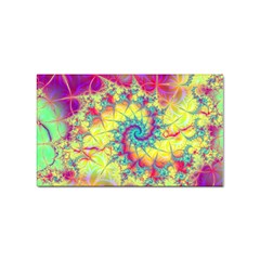 Fractal Spiral Abstract Background Vortex Yellow Sticker Rectangular (100 Pack) by Uceng