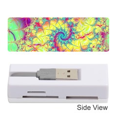 Fractal Spiral Abstract Background Vortex Yellow Memory Card Reader (stick) by Uceng