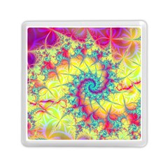 Fractal Spiral Abstract Background Vortex Yellow Memory Card Reader (square) by Uceng