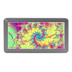 Fractal Spiral Abstract Background Vortex Yellow Memory Card Reader (mini) by Uceng