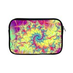 Fractal Spiral Abstract Background Vortex Yellow Apple iPad Mini Zipper Cases Front