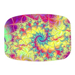 Fractal Spiral Abstract Background Vortex Yellow Mini Square Pill Box by Uceng